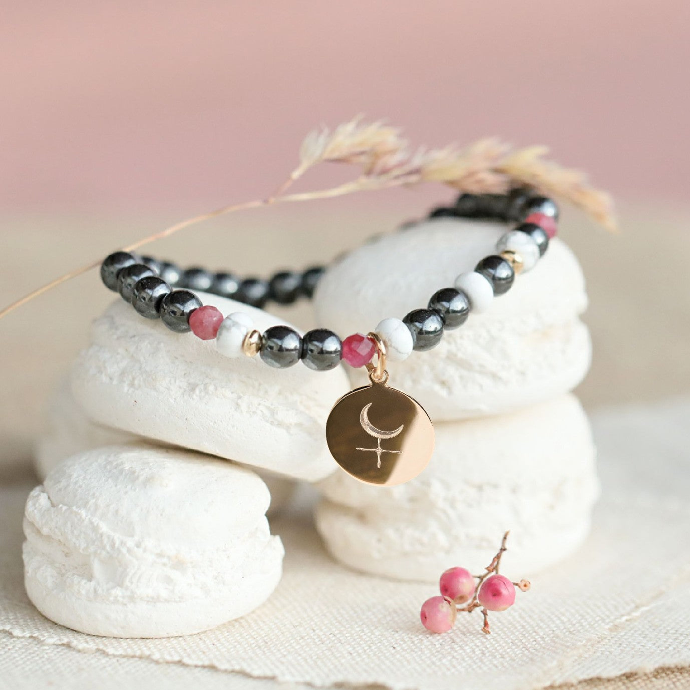 bracelet yoga pierres naturelles