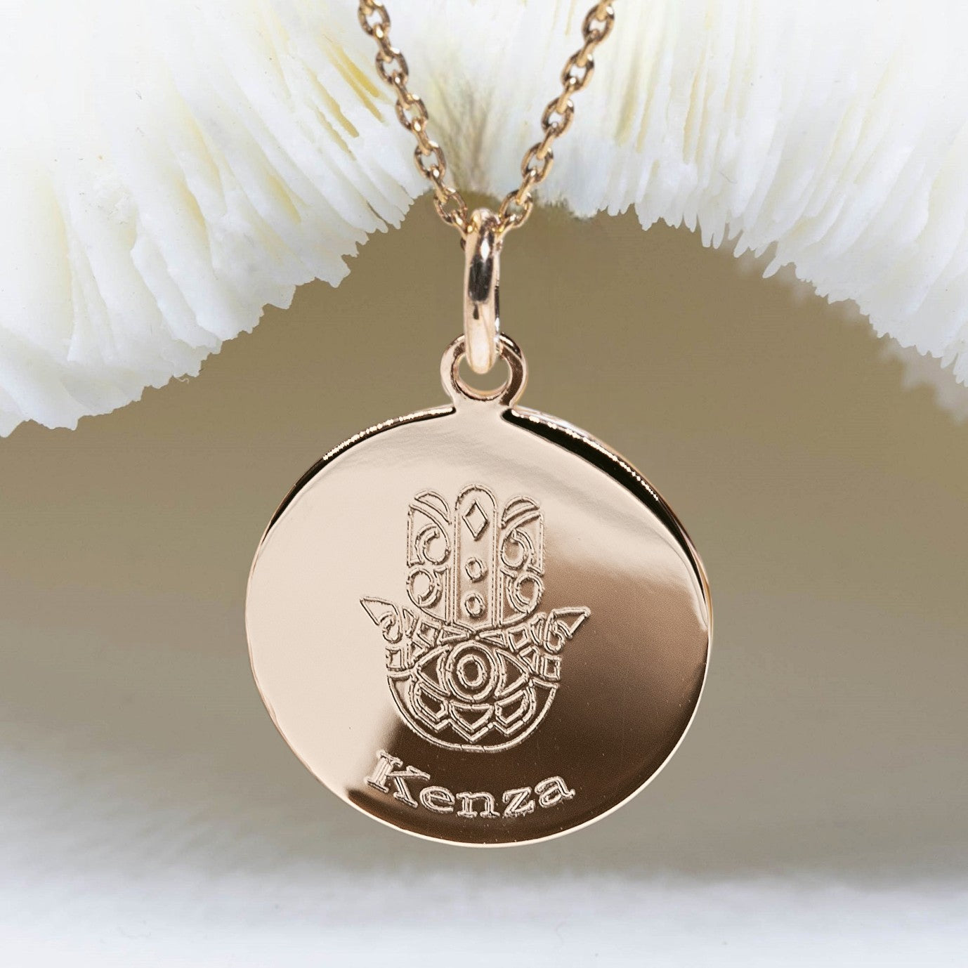 bijou Arabe Main de Fatma personnalisé avec prénom plaqué or ou argent 