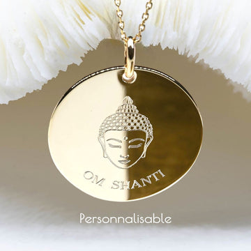 Médaille gravée 26 MM - OM SHANTI - Personnalisable