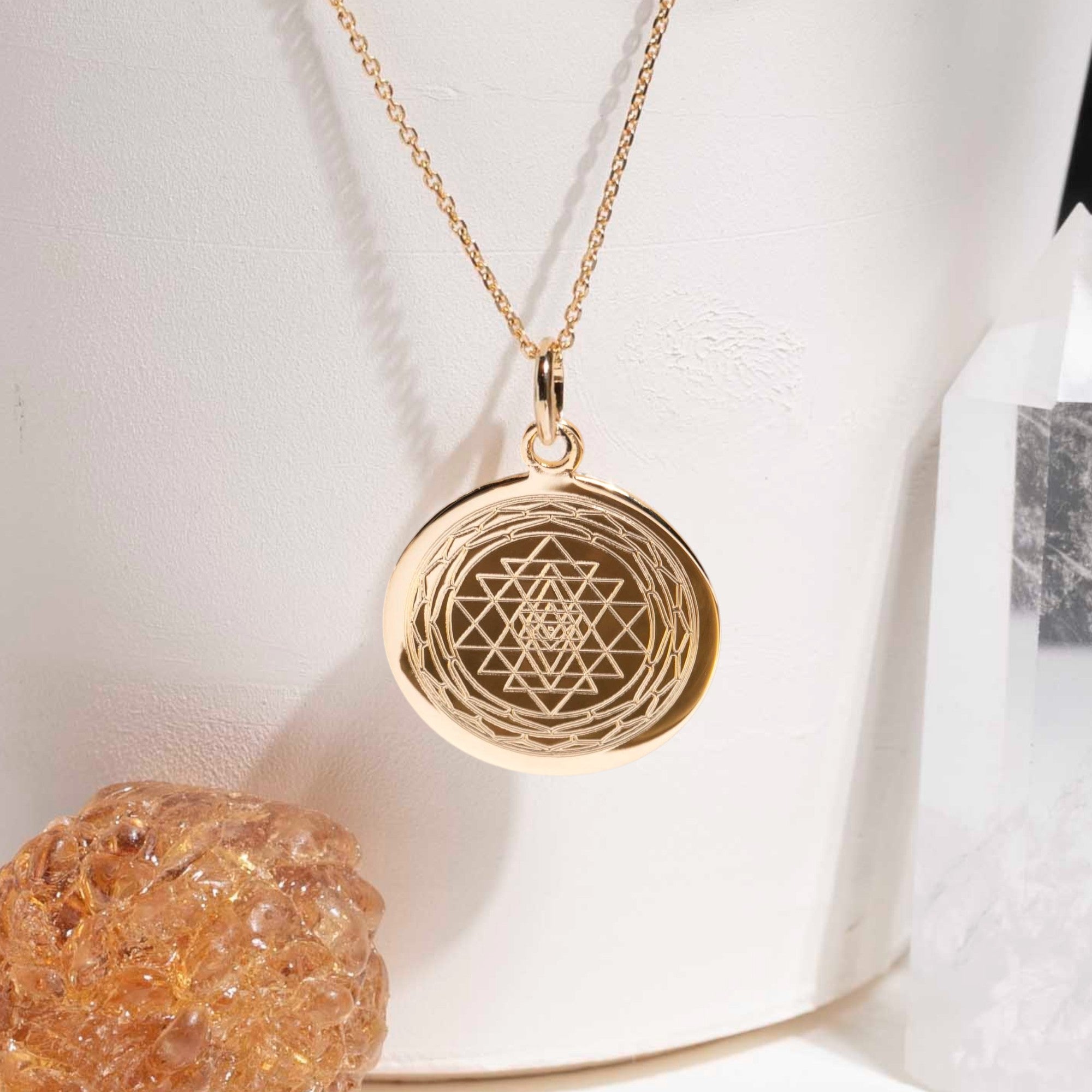 SRI YANTRA - Médaille gravée 17 mm