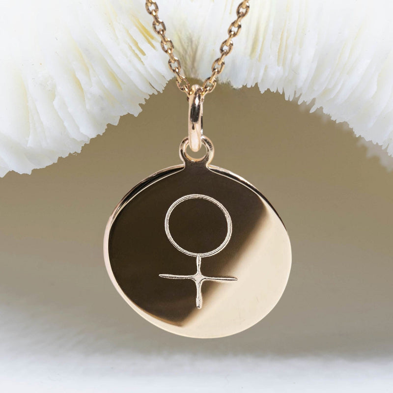 venus symbole astrologique collier et pendentif