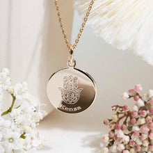 bijou arabe personnalisé avec prénom - collier Hamsa ou main de Fatma