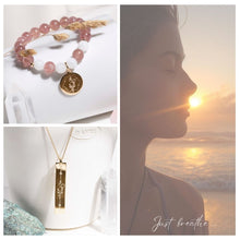 bijoux yoga - collier symbole Breathe en plaqué or - création originale Atelier DeepStones 