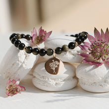 bracelet fleur de naissance mois d'avril la Marguerite - plaqué or ou argent 925