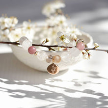 bracelet lithotherapie sérénité et sommeil - quartz et lépidolite