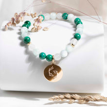 bracelet malachite jade angélite 