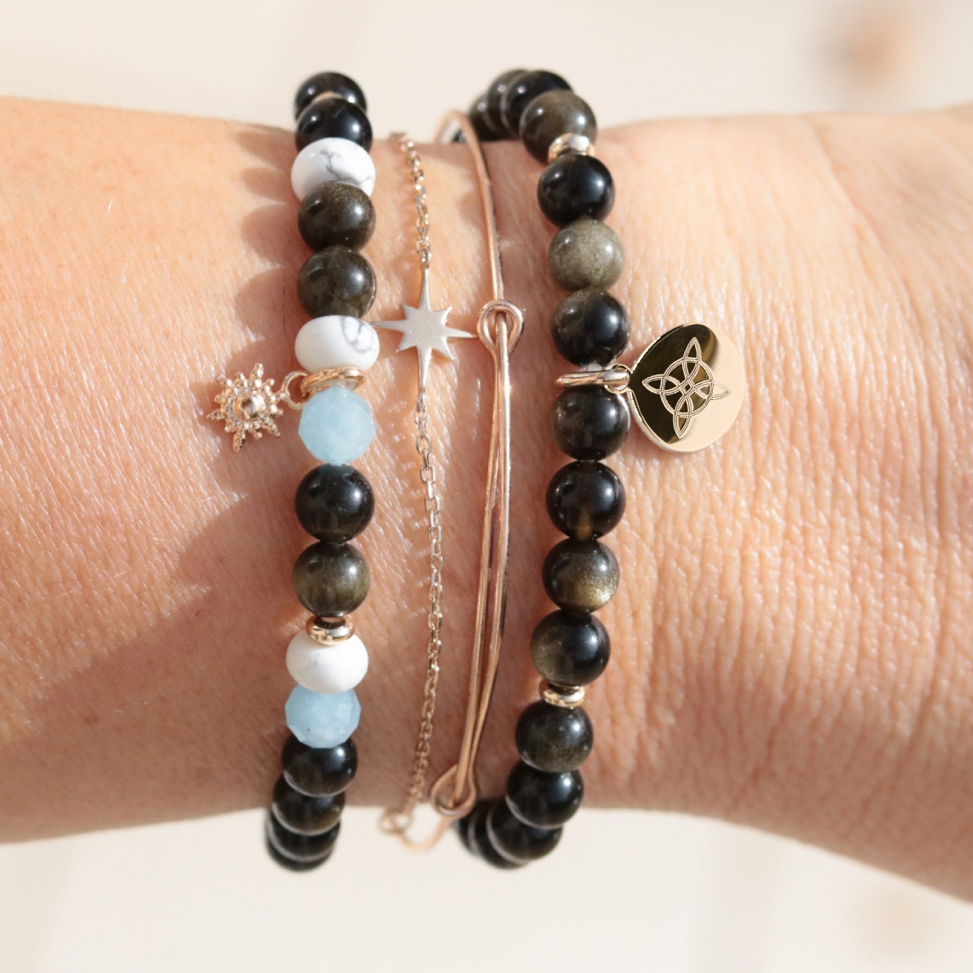 bracelet obsidienne