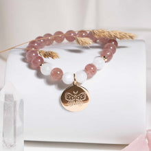 bracelet papillon céleste fait main en pierre naturel - Artisanat local français
