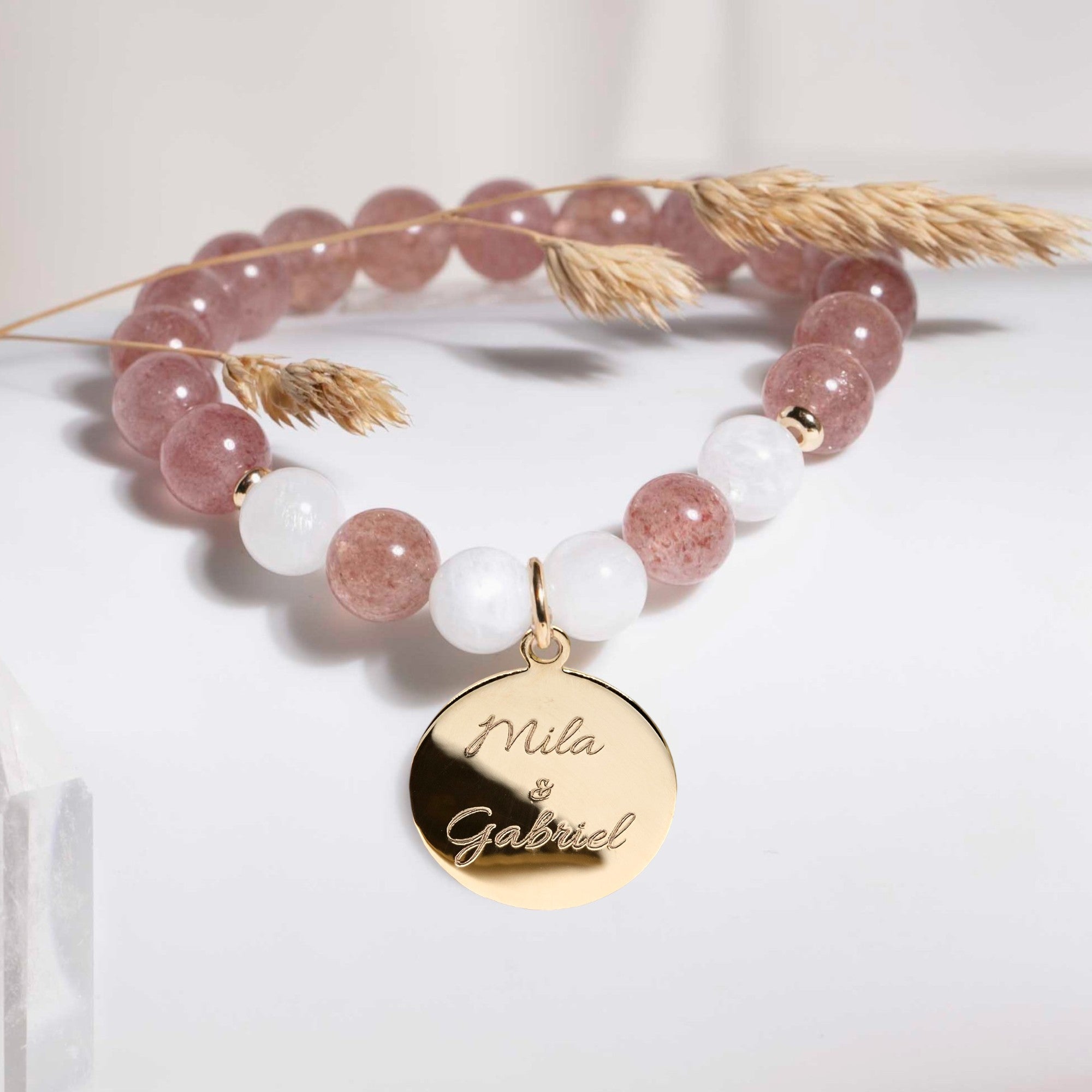 bracelet pierre naturelle prenoms