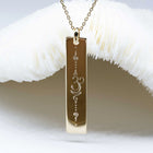 breathe symbol necklace - Gold plated - DeepStones handcraft Studio