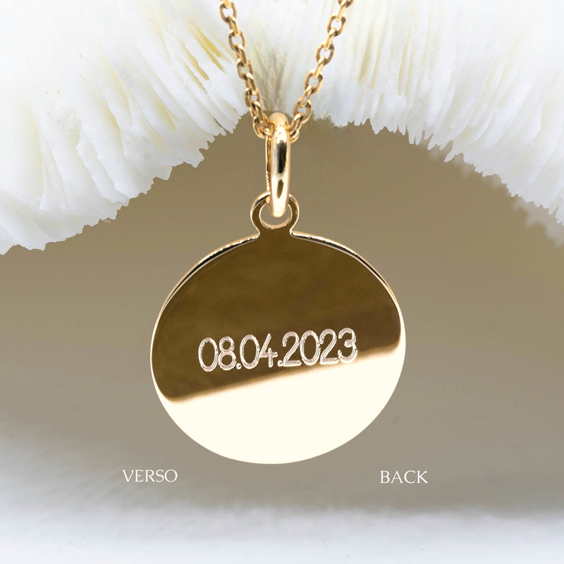 cadeau MARIAGE personnalisé - médaille initiales 17mm - M&Y