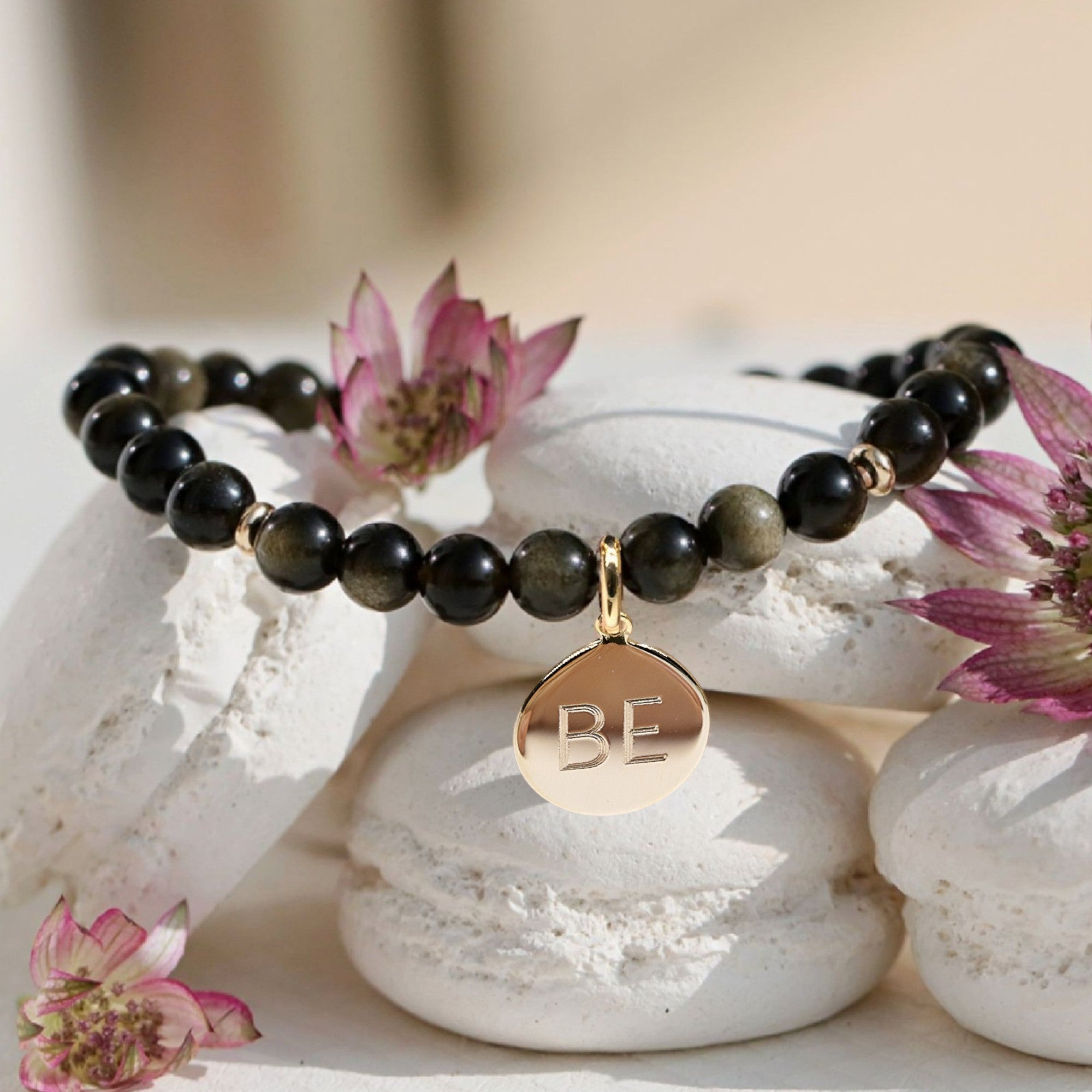 bracelet charm initiale