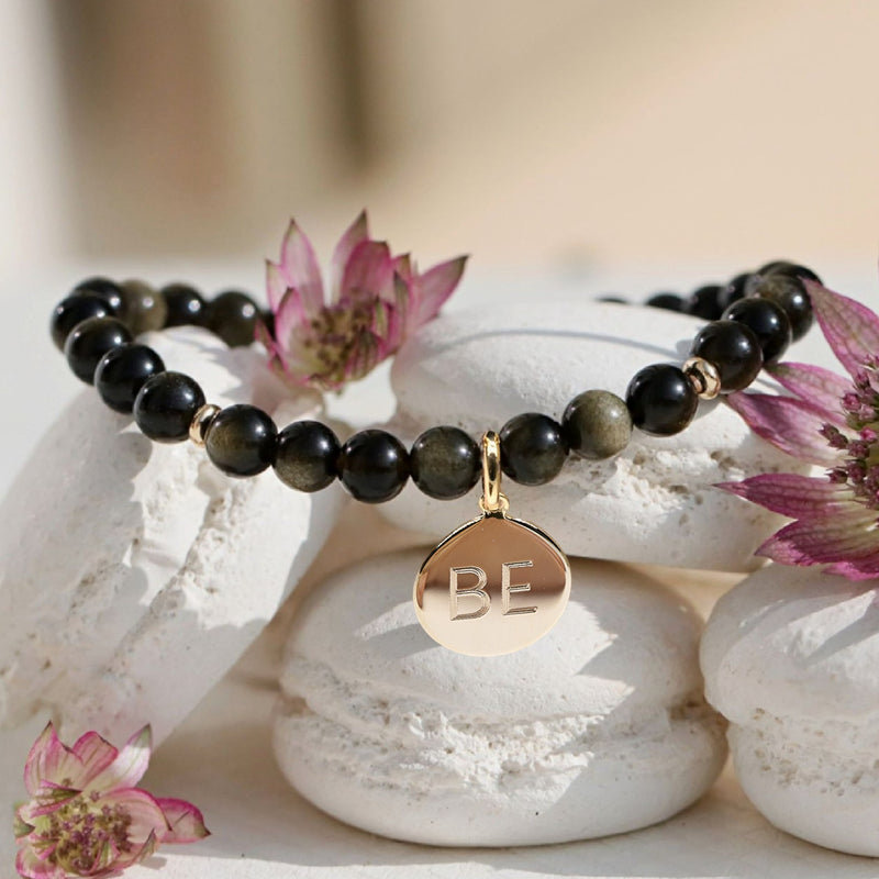 bracelet charm initiale