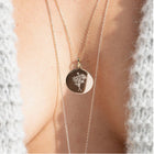 collier porté fleur de naissance mois d'avril la Marguerite - plaqué or ou argent 925