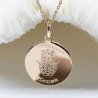Collier Hamsa main de Fatman personnalisé avec prénom en plaqué or 18k ou argent 925
