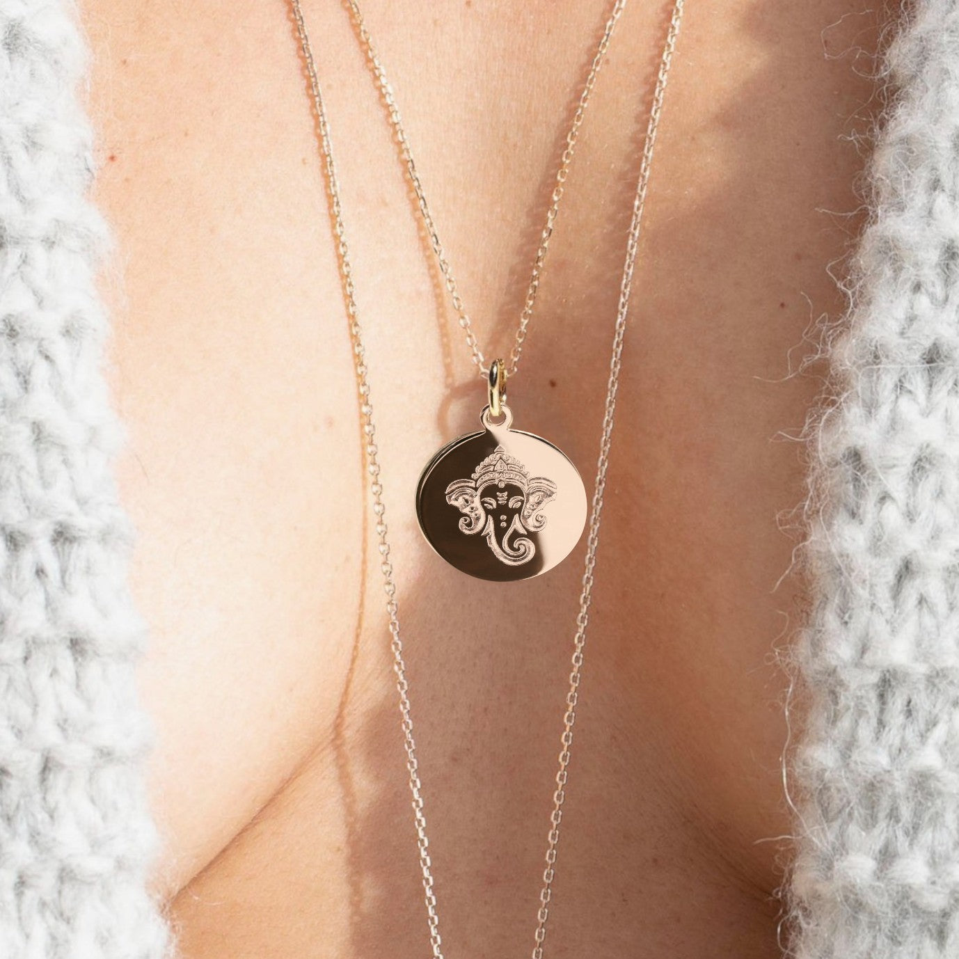 Collier pendentif Amulette Thaï Ganesha Elephant Déité hindou Talisman Collier pendentif Amulette Thaï Ganesha Elephant Déité hindou Talisman