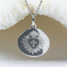 collier sacré coeur en argent 925 modèle Versailles - Atelier artisanal français - DeepStones