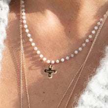 croix de baptême personnalisée adulte ou enfant avec prénom - plaqué or  18k
