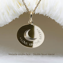 LIVE BY THE SUN • LOVE BY THE MOON - médaille 17mm double face