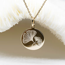 collier feuille de ginkgo biloba