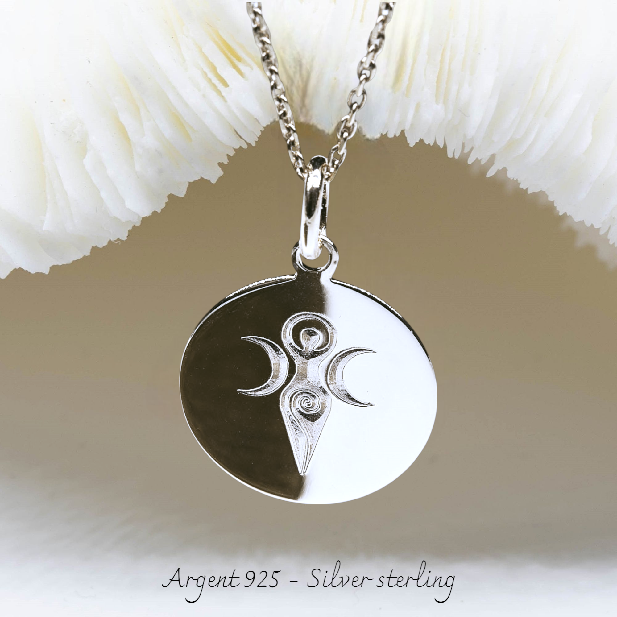 Bijoux Féminin sacré ☆ Collier avec pendentif Déesse Gaïa