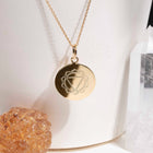 chakra du plexus solaire MANIPURA - Médaille gravée 17 mm