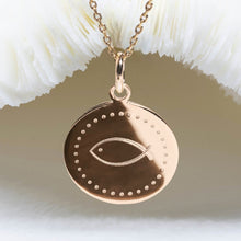 médaille de baptême Ictus pour fille ou garçon - Atelier DeepStones