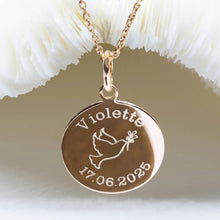 medaille de bapteme colombe 