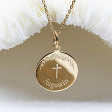 Médaille baptême croix garçon