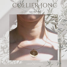 Collier jonc plaqué or avec pendentif