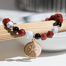 RUNES & VEGVISIR - Médaille gravée 17 mm