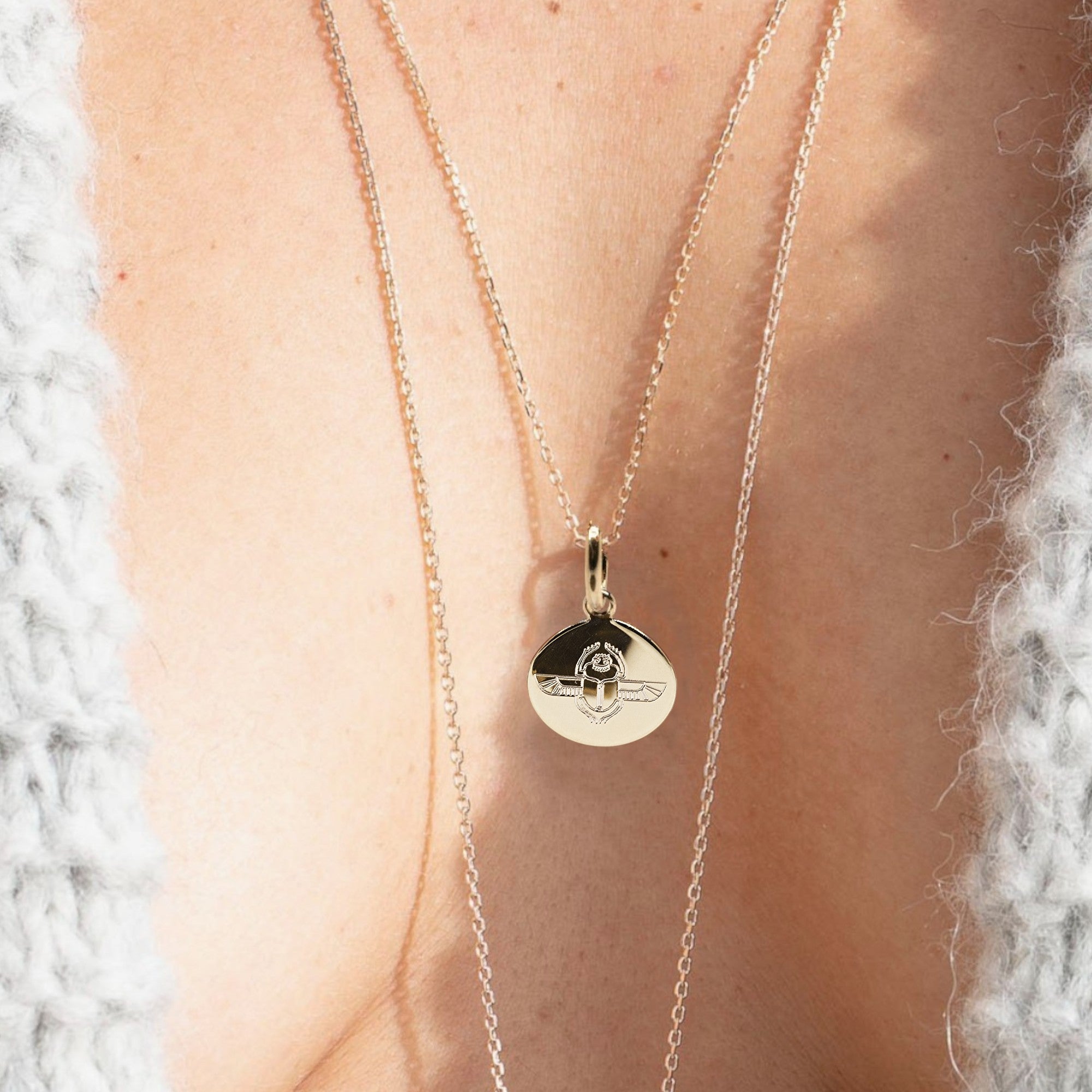 scarabee charm collier