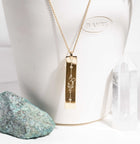 pendentif symbole Breathe en plaqué or - création originale Atelier DeepStones 