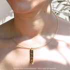 Collier jonc 42 cm - plaqué or