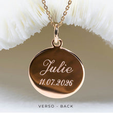 verso personnalisé avec date et prénom