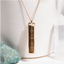Viking rune jewelry – Protection amulet with Algiz rune and the Web of Wyrd – Created and crafted by DeepStones studio