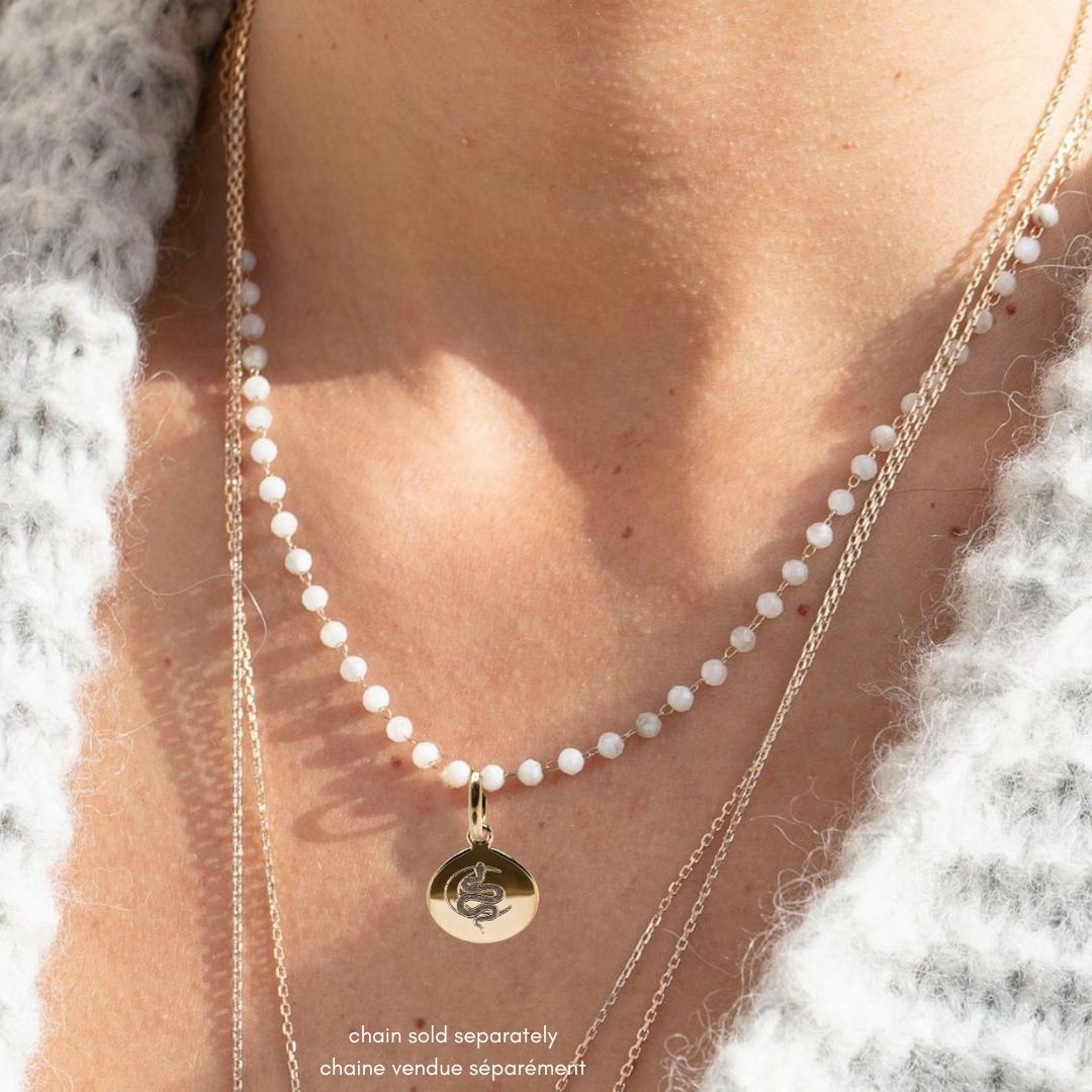 charm serpent lune - bijou yoga