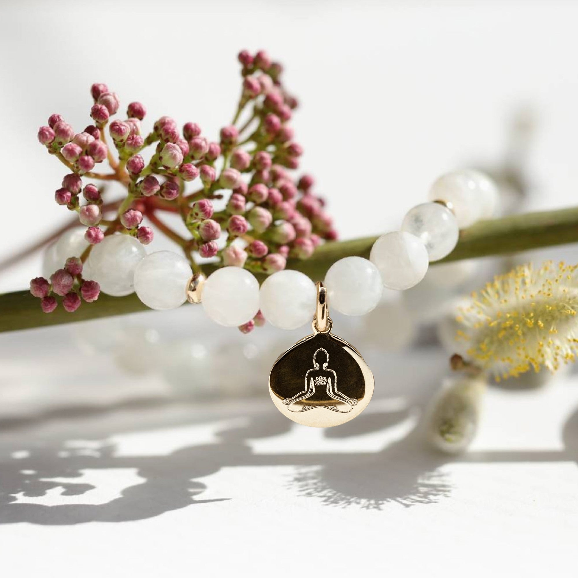 yoga charm bracelet