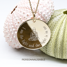 Médaille gravée 26 MM - I AM THE LIGHT Personnalisable