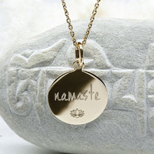 Bijoux yoga - bracelet pierre naturelle avec médaille gravée Namaste - Bijoux DeepStones Lithothérapie