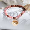 Bracelet yoga en pierres naturelles - pendentif OM - Bijoux DeepStones Lithothérapie