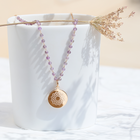 Collier améthyste & plaqué or 