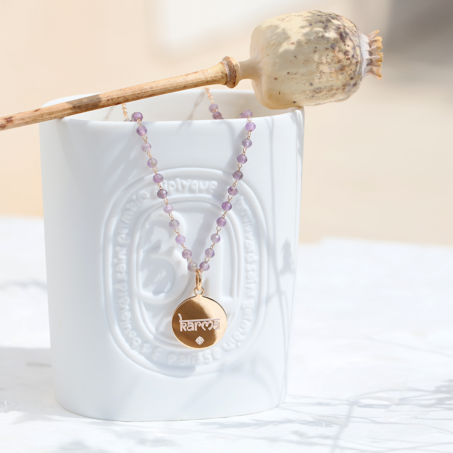 Collier améthyste - bijoux DeepStones lithothérapie 