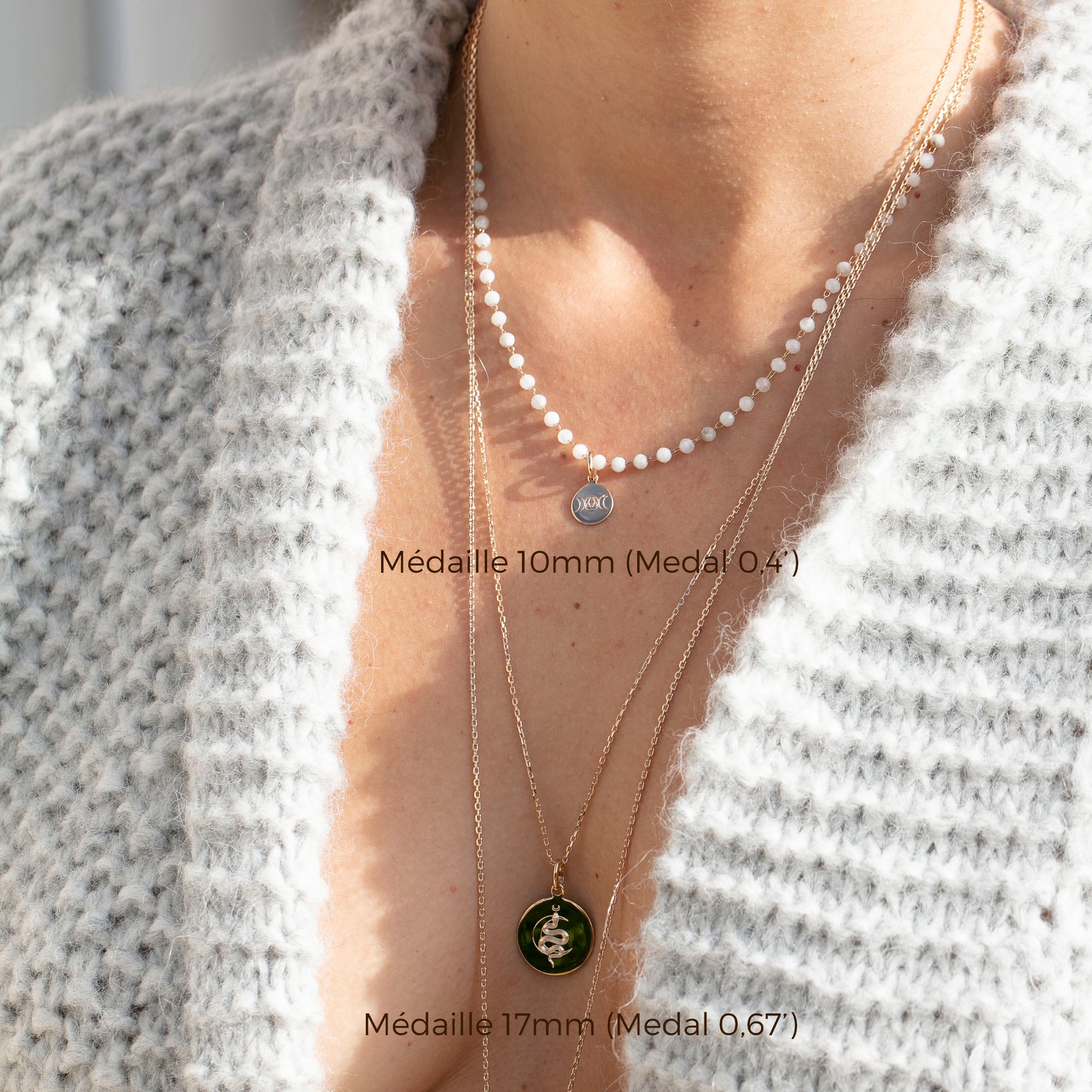 Médaille gravée 10 MM - YIN KUNDALINI