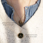 Médaille gravée 17 mm - LOTUS FLOWER BLOOM