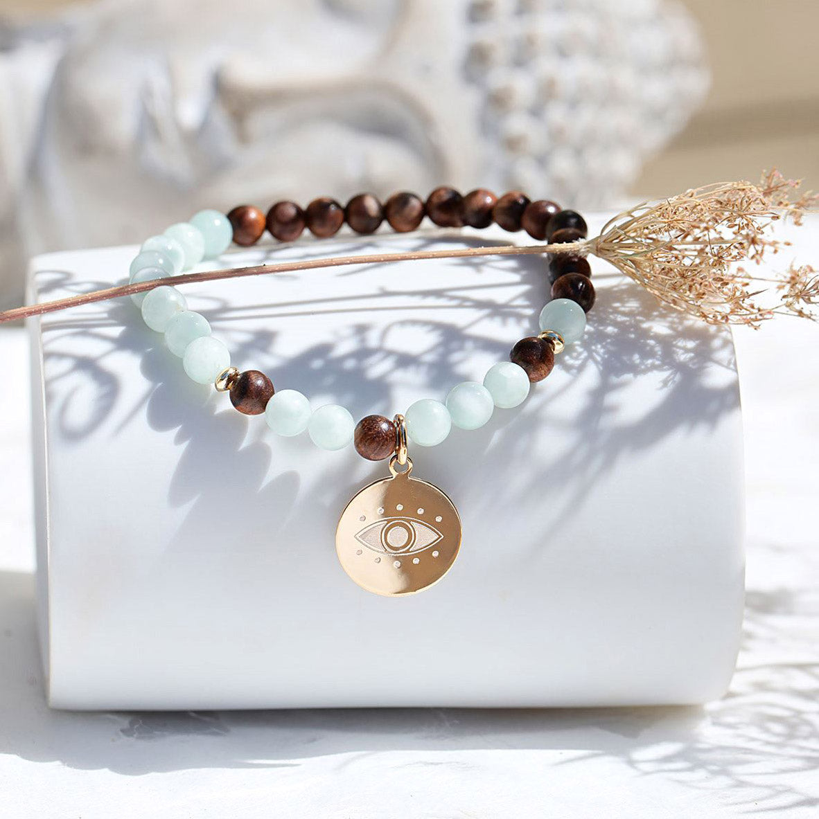 Bracelet YOGA de Lithothérapie pour Femme en Perles Naturelles