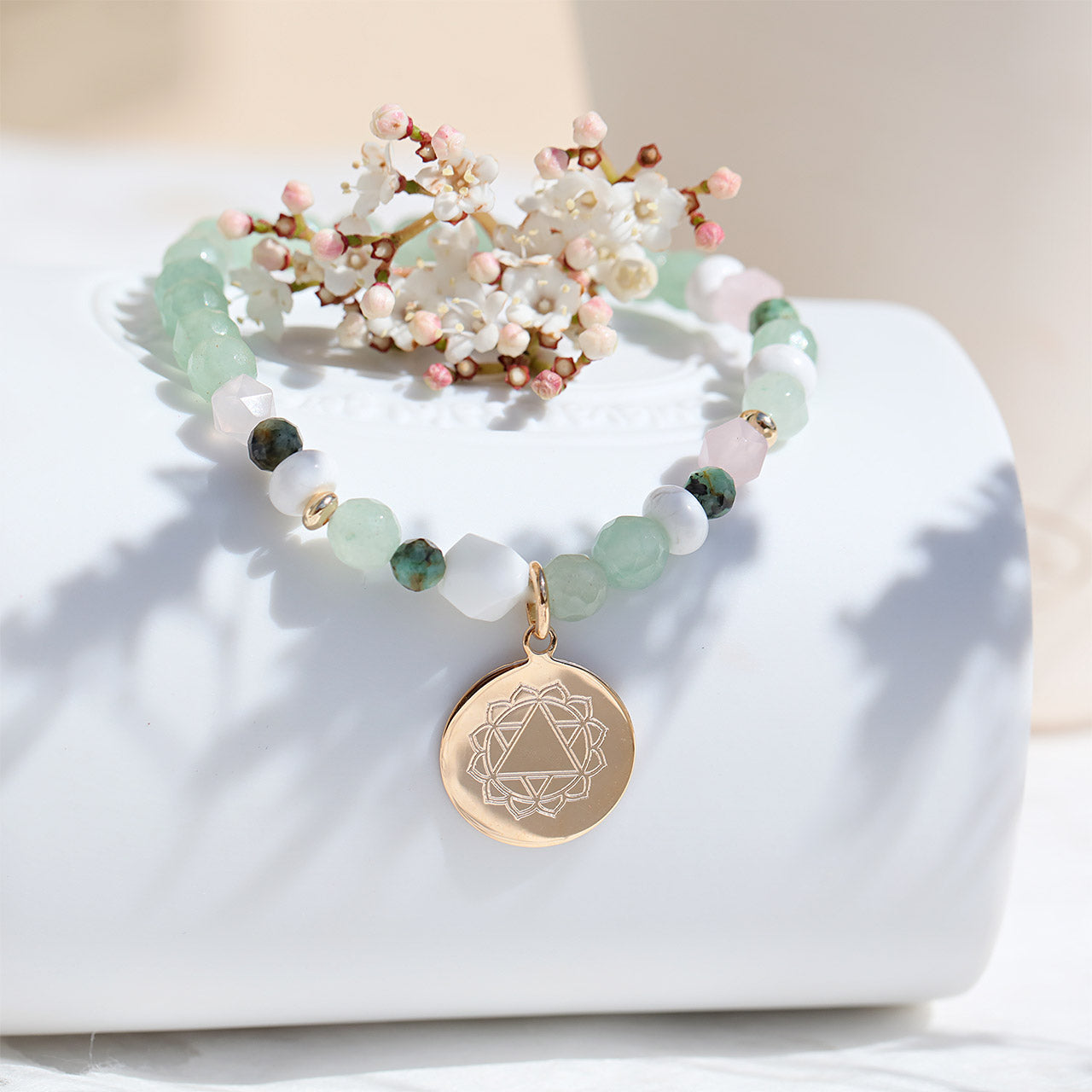 Bracelet quartz rose & cristal de roche pour le chakra du coeur ☆ –  DeepStones