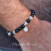 bracelet protection homme pierres naturelles - onyx labradorite - DeepStones bijoux Lithotherapie