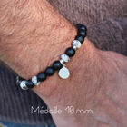 bracelet homme pierres naturelles - onyx hematite - DeepStones bijoux Lithotherapie
