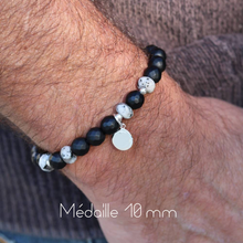 bracelet homme pierres naturelles - onyx hematite - DeepStones bijoux Lithotherapie